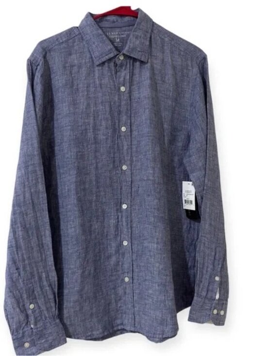 Bloomingdale's Other - Bloomingdale's Linen Dyed Solid Regular Fit Button Down Medium